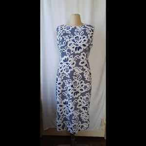 Shelby & Palmer white and blue dress